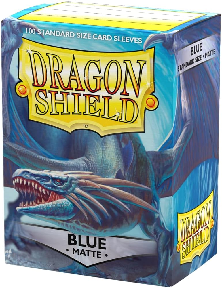 Dragon Shield Matte Blue 100 Protective Sleeves - WiredVillage Games - Dragon Shield